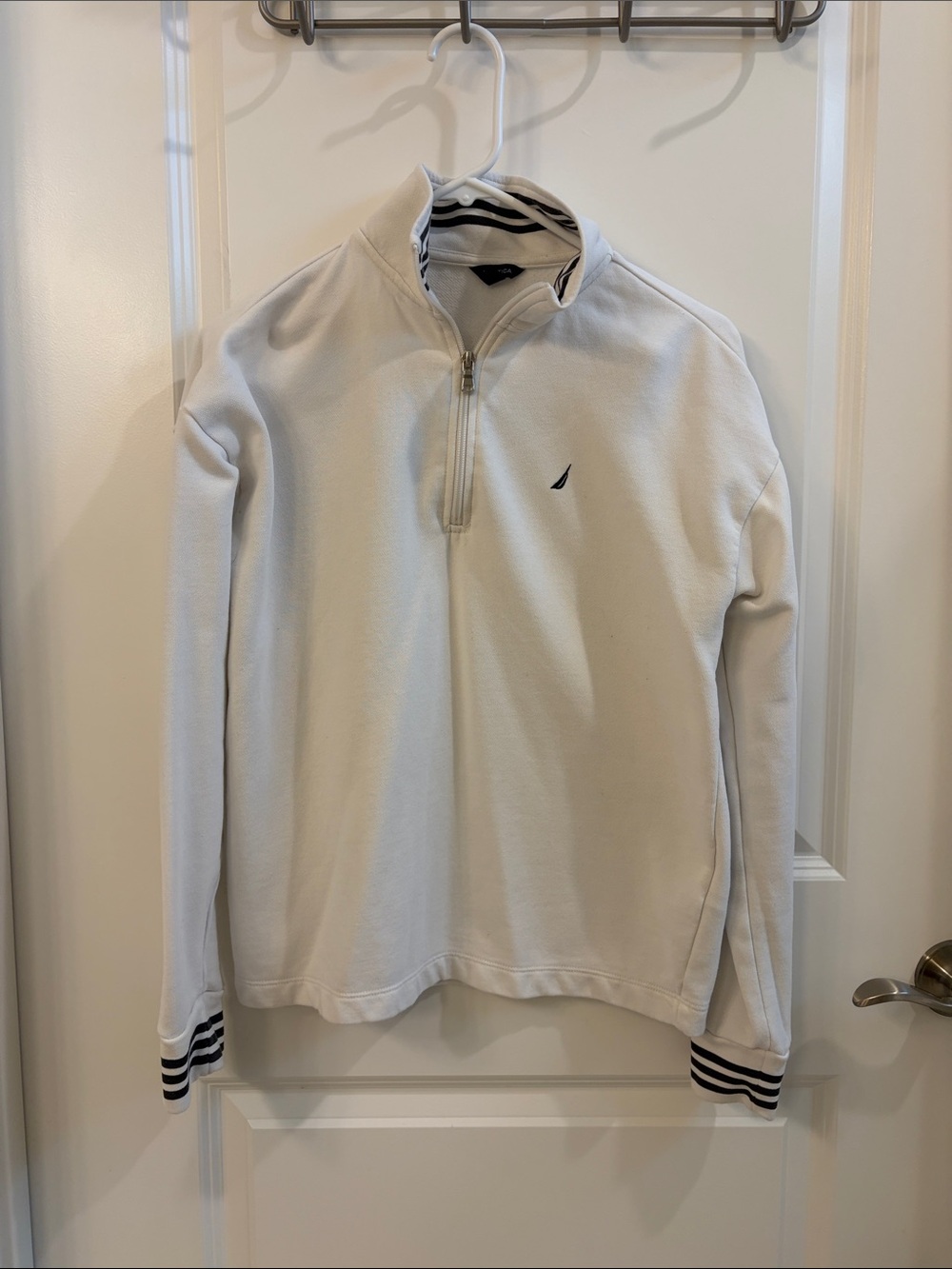 Nautica Quarter-Zip Sweater Pullover - White